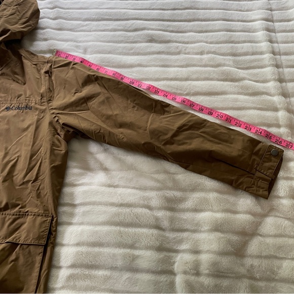 Columbia Omni-Tech Brown Hooded Waterproof Breathable Walking Rain Jacket Sz S - Picture 6 of 8